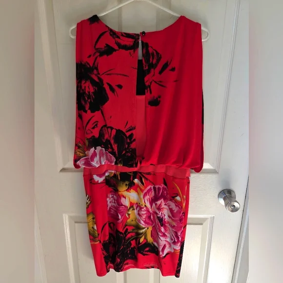 Sandra Darren Bold Floral Sleeveless Dress - Picture 4 of 4